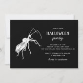 Creepy Bug Black Halloween Party | griezelig insec Kaart (Voorkant)