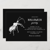 Creepy Bug Black Halloween Party | griezelig insec Kaart (Voorkant / Achterkant)