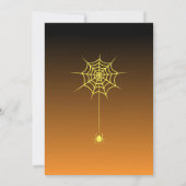 Creepy Burning Halloween Pumpkin Uitnodiging (Achterkant)