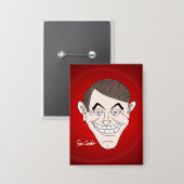 creepy businessman with money ears button (Voorkant / Achterkant)