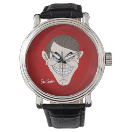 creepy businessman with money ears horloge