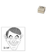 creepy businessman with money ears rubberstempel (Gestempeld)