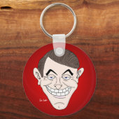 creepy businessman with money ears sleutelhanger (Voorkant)