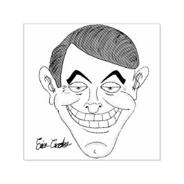 creepy businessman with money ears  zelfinktende stempel