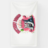 Creepy Cake Skull Birthday Squad Spandoek (Verticaal)