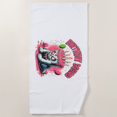 Creepy Cake Skull Birthday Squad Strandlaken (Voorkant)