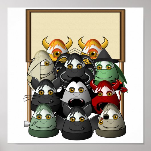 Creepy Candy Corn Creepies Sign Poster (Voorkant)