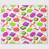 Creepy Candy Zombie Mashup For Halloween Cadeaupapier (Vlak)