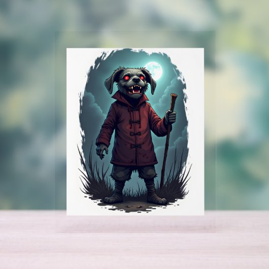 Creepy Cane Corso Acryl Bord (Neutraal)