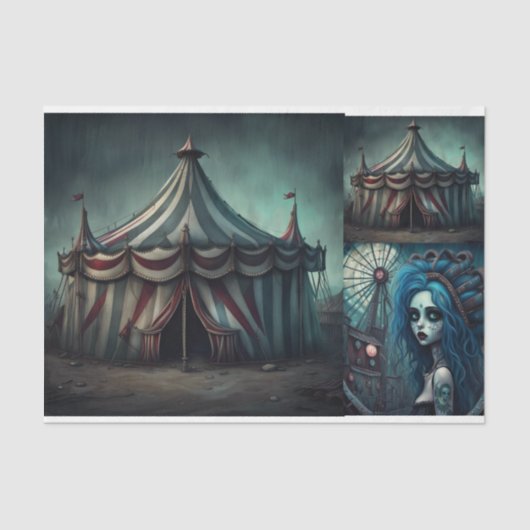 Creepy Carnaval Board Decoupage Papier (Voorkant)