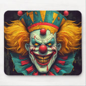Creepy Carnaval Clown Illustratie Kunst Muismat (Voorkant)