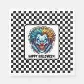 Creepy Carnival Clown Halloween Papier servet (Voorkant)