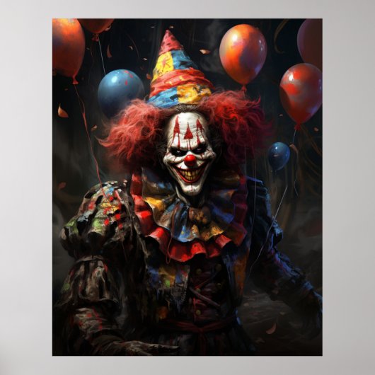 Creepy Carnival Clown Poster (Voorkant)