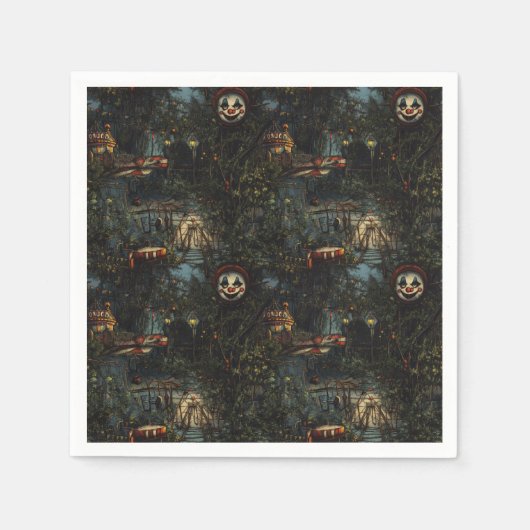 Creepy Carnival Halloween Servet (Voorkant)