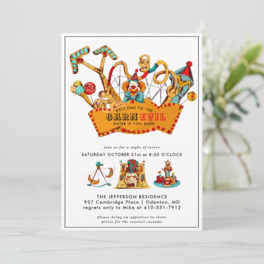 Creepy Carnival | Haunted  Circus Party (Staand voorkant)