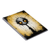 Creepy Cartoon Fantasy Abstract Halloween Monster Notitieboek (Rechterzijde)