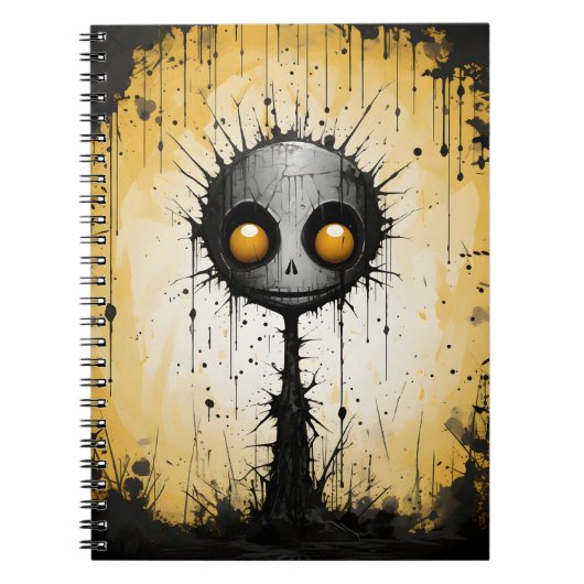 Creepy Cartoon Fantasy Abstract Halloween Monster Notitieboek (Voorkant)