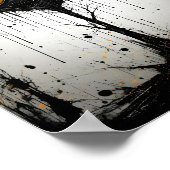 Creepy Cartoon Fantasy Halloween Monster Tree Poster (Hoek)