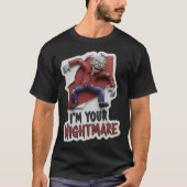 Creepy cartoon zombie with nightmare text t-shirt (Voorkant)