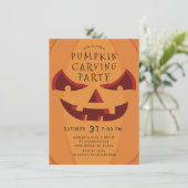 Creepy Carvings Halloween Kaart (Staand voorkant)