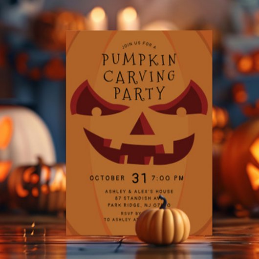 Creepy Carvings Halloween Kaart