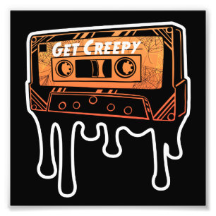 Creepy Cassette Driving Tape Halloween Music Foto Afdruk