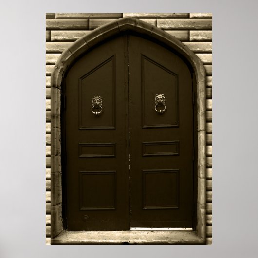 Creepy Castle Doors Halloween Haunted House Props Poster (Voorkant)