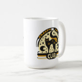 Creepy Cat Club – Retro Mystical Black Cat Design Koffiemok (Voorkant rechts)