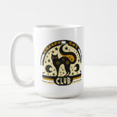 Creepy Cat Club – Retro Mystical Black Cat Design Koffiemok (Links)