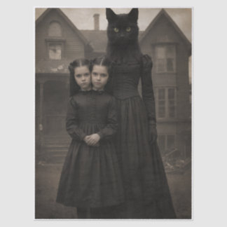 Creepy Cat Family  Tissuepapier