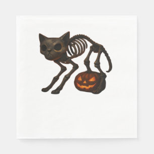 Creepy Cat Skeleton Halloween Gift Classic T-shirt Servet