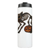 Creepy Cat Skeleton Halloween Gift Classic T-shirt Thermosbeker (Voorkant)