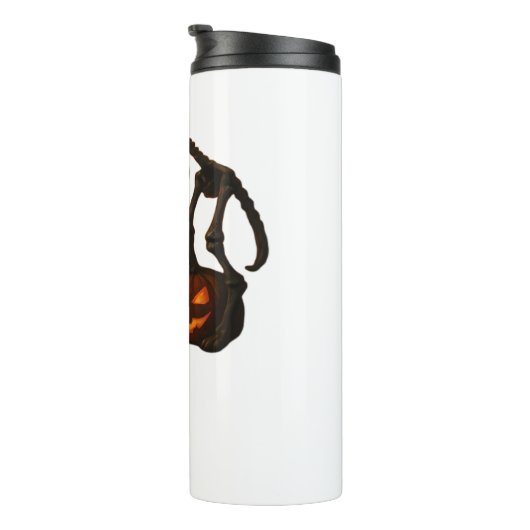 Creepy Cat Skeleton Halloween Gift Classic T-shirt Thermosbeker (Geroteerd rechts)