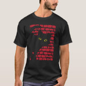 Creepy cat t-shirt (Voorkant)