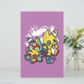 Creepy Cats Halloween Art: Paw-sitively angstaanja (Staand voorkant)