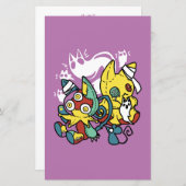 Creepy Cats Halloween Art: Paw-sitively angstaanja (Voorkant / Achterkant)