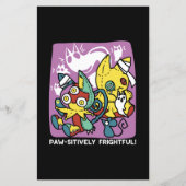 Creepy Cats Halloween Art: Paw-sitively angstaanja (Voorkant)