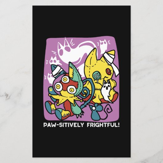 Creepy Cats Halloween Art: Paw-sitively angstaanja (Voorkant)