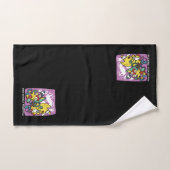 Creepy Cats Halloween Art: Paw-sitively angstaanja Bad Handdoek (Handdoek)