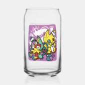 Creepy Cats Halloween Art: Paw-sitively angstaanja Blikvorm Glas (Voorkant)