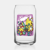 Creepy Cats Halloween Art: Paw-sitively angstaanja Blikvorm Glas (Achterkant)