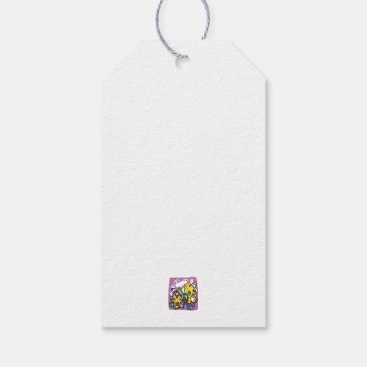 Creepy Cats Halloween Art: Paw-sitively angstaanja Cadeaulabel (Achterkant)