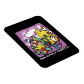 Creepy Cats Halloween Art: Paw-sitively angstaanja Magneet (Rechterzijde)