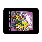 Creepy Cats Halloween Art: Paw-sitively angstaanja Magneet (Horizontaal)