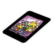 Creepy Cats Halloween Art: Paw-sitively angstaanja Magneet (Linkerzijde)