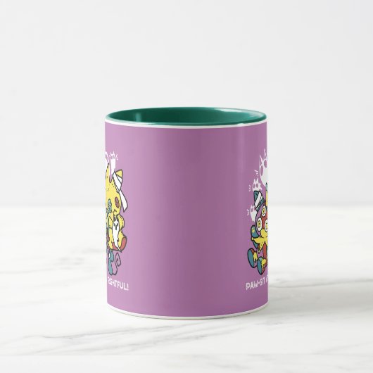 Creepy Cats Halloween Art: Paw-sitively angstaanja Mok (Midden)