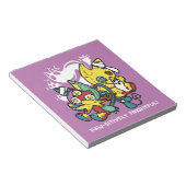 Creepy Cats Halloween Art: Paw-sitively angstaanja Notitieblok (Schuin)