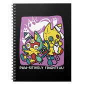 Creepy Cats Halloween Art: Paw-sitively angstaanja Notitieboek (Voorkant)