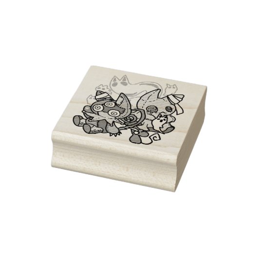 Creepy Cats Halloween Art: Paw-sitively angstaanja Rubberstempel (Stempel)