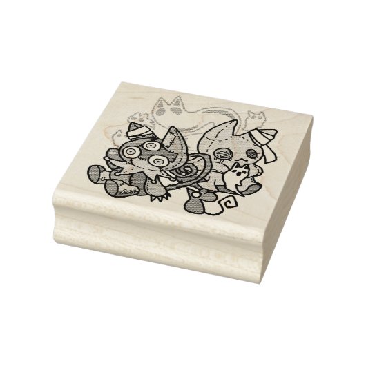 Creepy Cats Halloween Art: Paw-sitively angstaanja Rubberstempel (Stempel)
